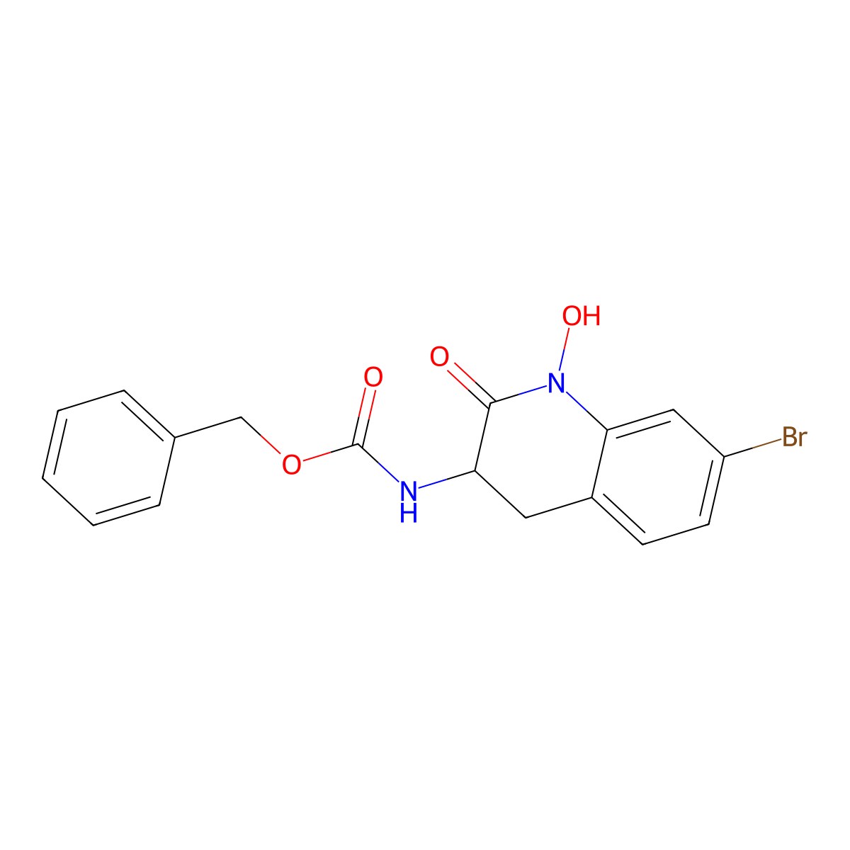 benzyl N-(7-bromo-1-hydroxy-2-oxo-1,2,3,4-tetrahydroquinolin-3-yl)carbamate molecular structure, CAS 2680561-48-0