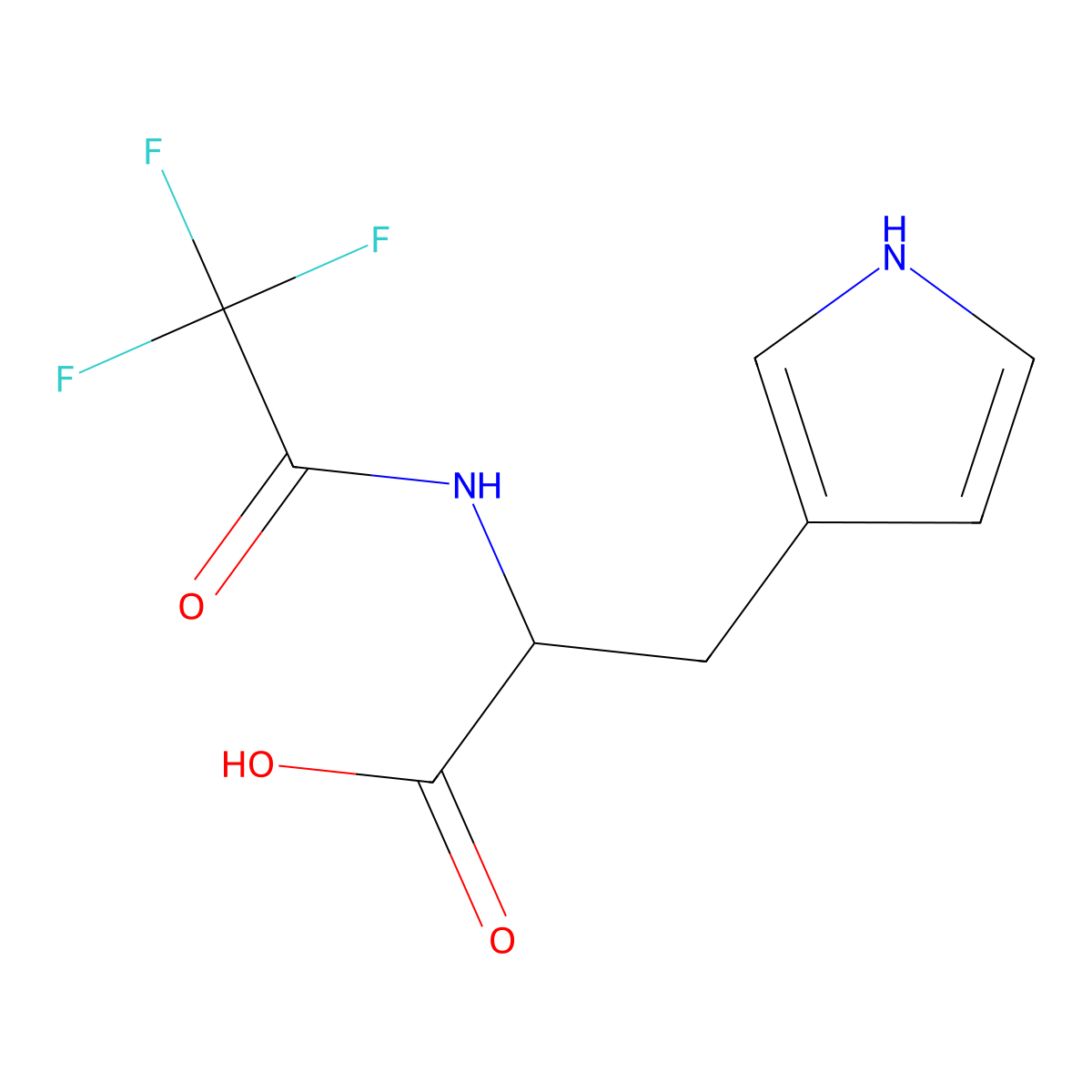 3-(1H-pyrrol-3-yl)-2-(2,2,2-trifluoroacetamido)propanoic acid molecular structure, CAS 2680561-83-3
