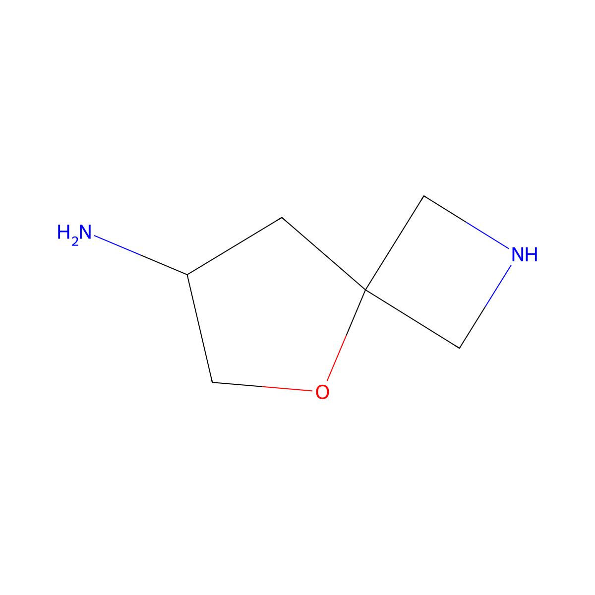 5-Oxa-2-azaspiro[3.4]octan-7-amine molecular structure, CAS 2680561-91-3