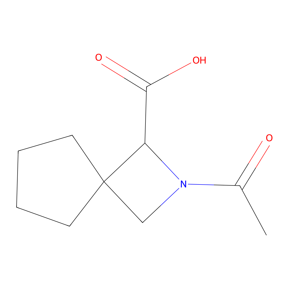 2-Acetyl-2-azaspiro[3.4]octane-1-carboxylic acid molecular structure, CAS 2680562-05-2