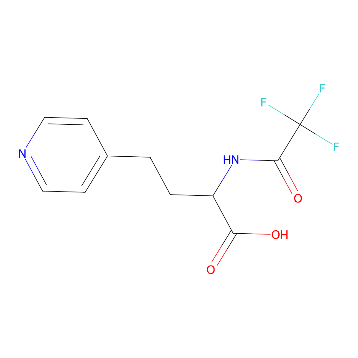 4-(Pyridin-4-yl)-2-(2,2,2-trifluoroacetamido)butanoic acid molecular structure, CAS 2680571-29-1