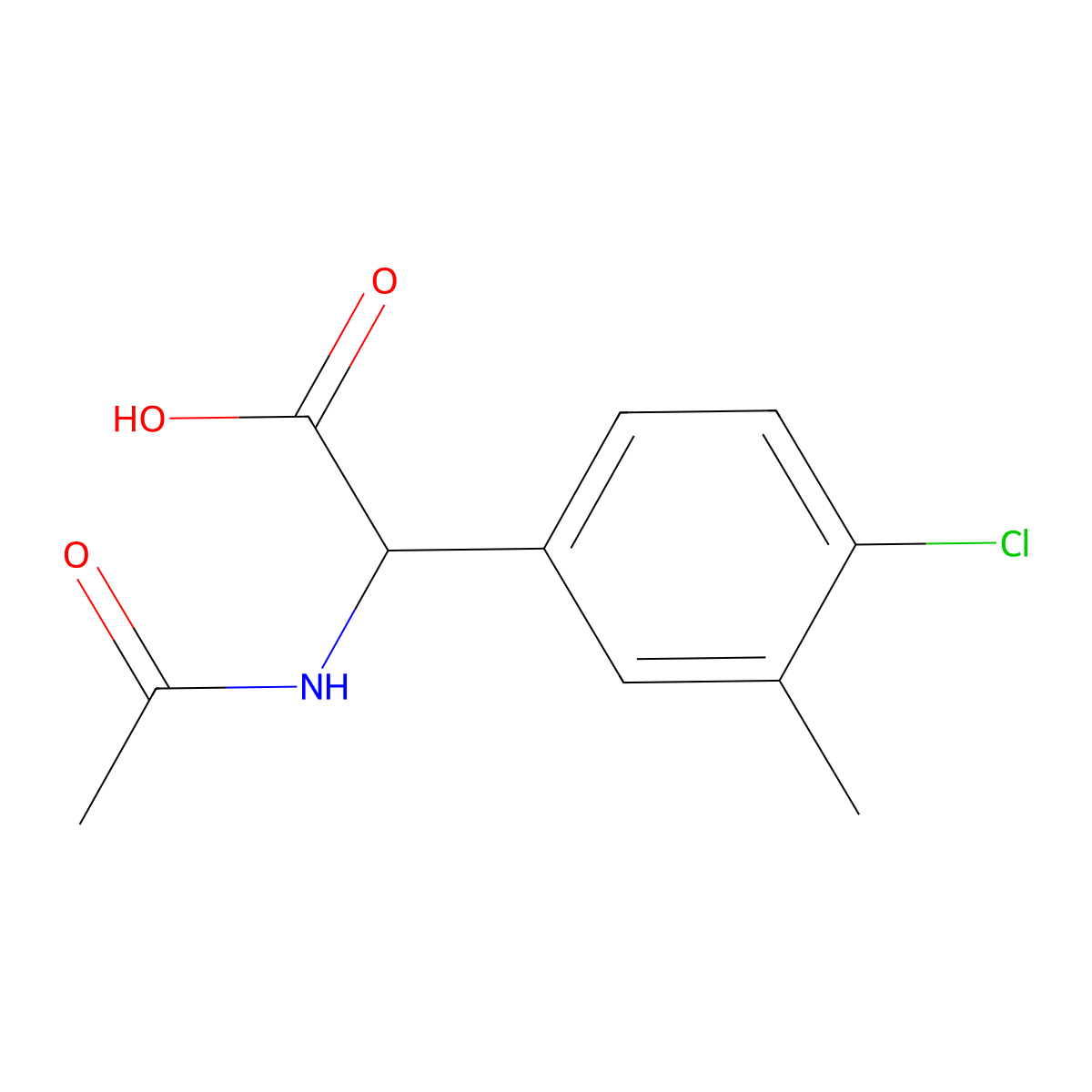 2-(4-Chloro-3-methylphenyl)-2-acetamidoacetic acid molecular structure, CAS 2680572-41-0