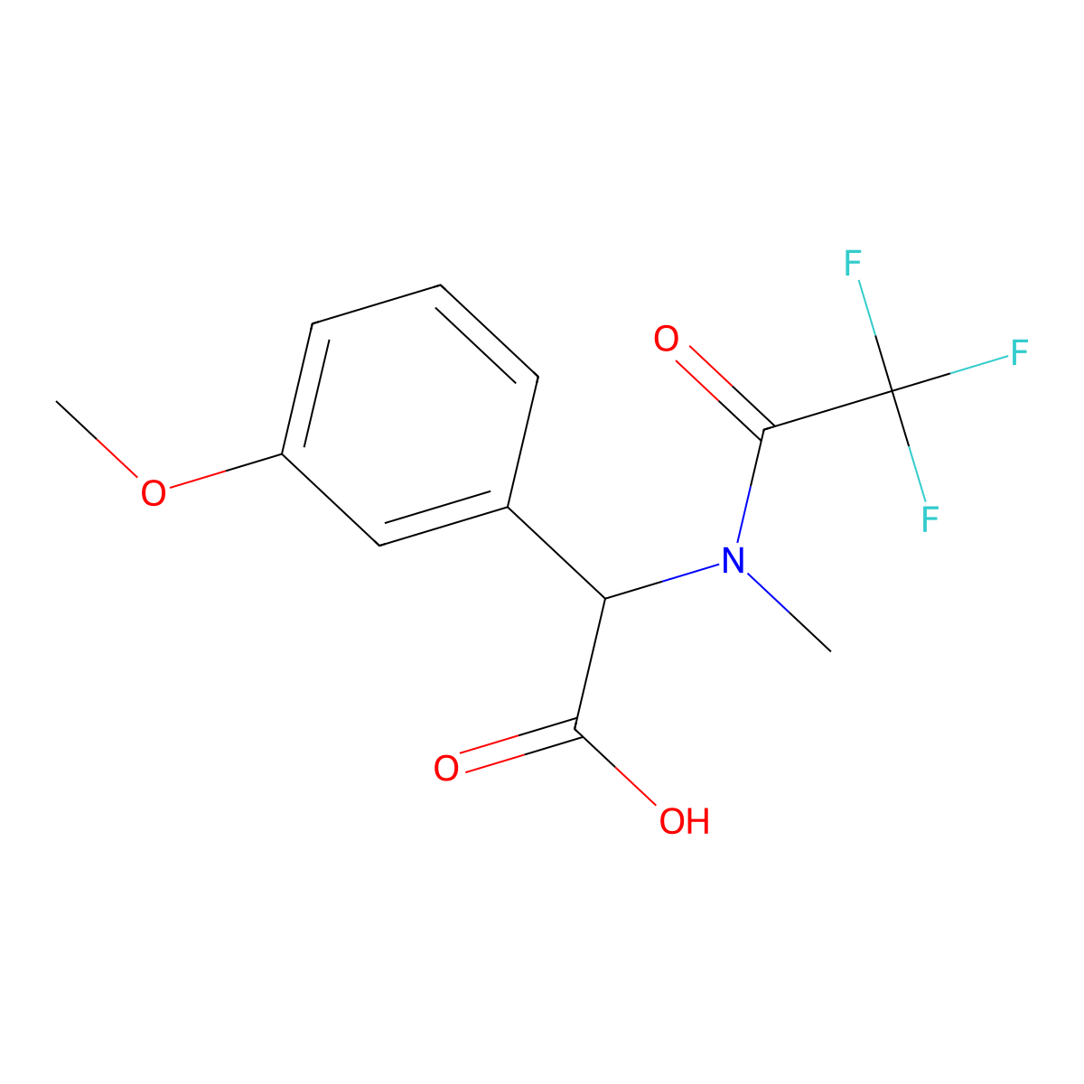 2-(3-methoxyphenyl)-2-(2,2,2-trifluoro-N-methylacetamido)acetic acid molecular structure, CAS 2680572-52-3