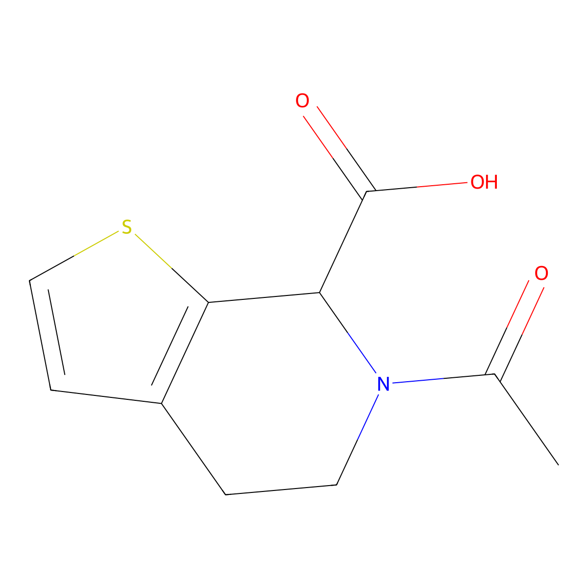 6-acetyl-4H,5H,6H,7H-thieno[2,3-c]pyridine-7-carboxylic acid molecular structure, CAS 2680572-56-7