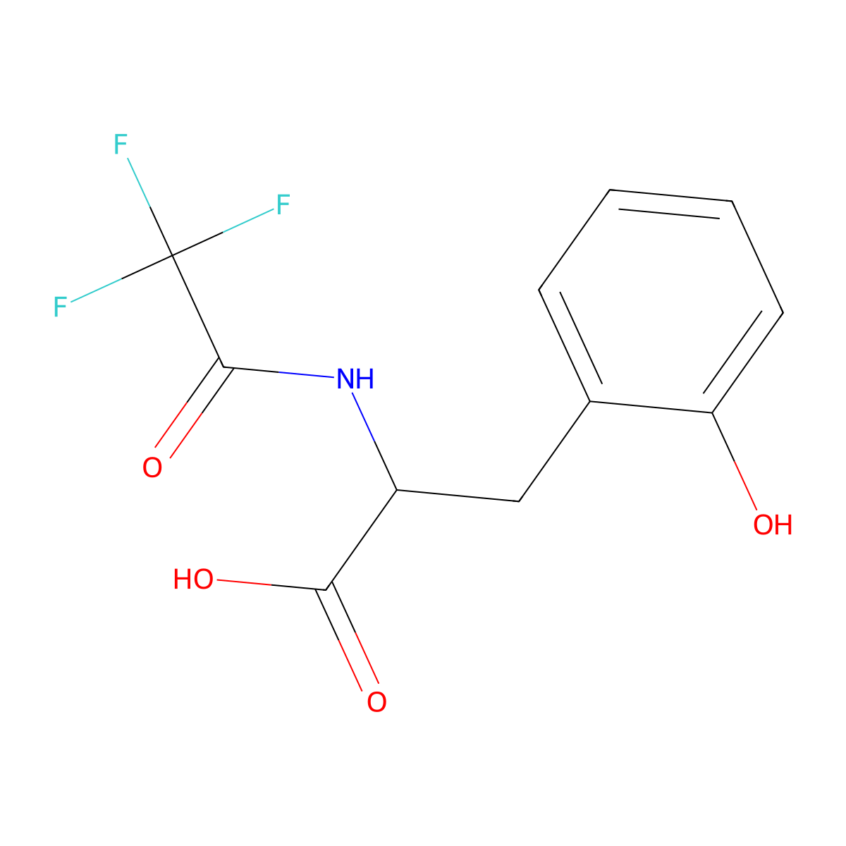 3-(2-Hydroxyphenyl)-2-(2,2,2-trifluoroacetamido)propanoic acid molecular structure, CAS 2680572-60-3