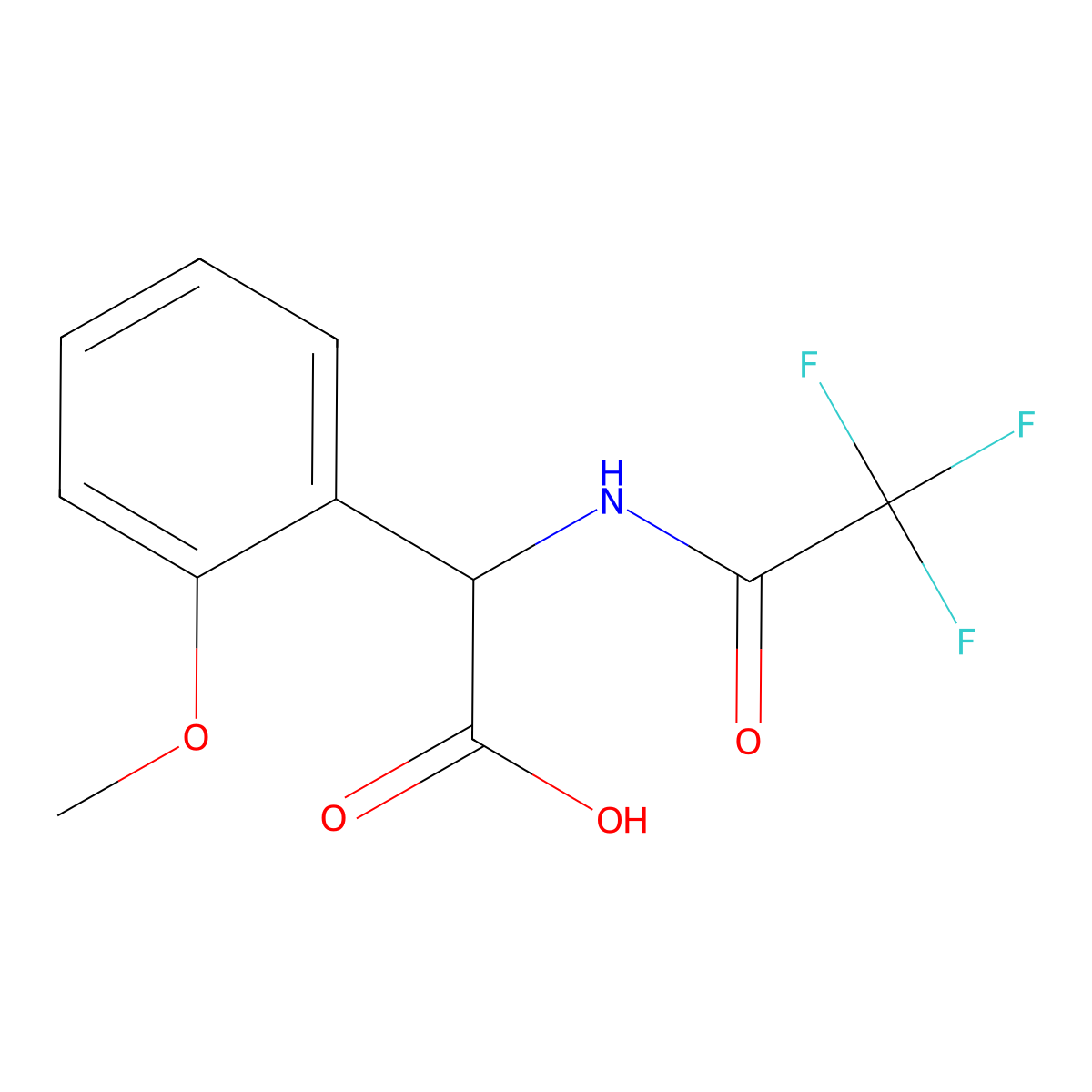 2-(2-Methoxyphenyl)-2-(2,2,2-trifluoroacetamido)acetic acid molecular structure, CAS 2680572-81-8