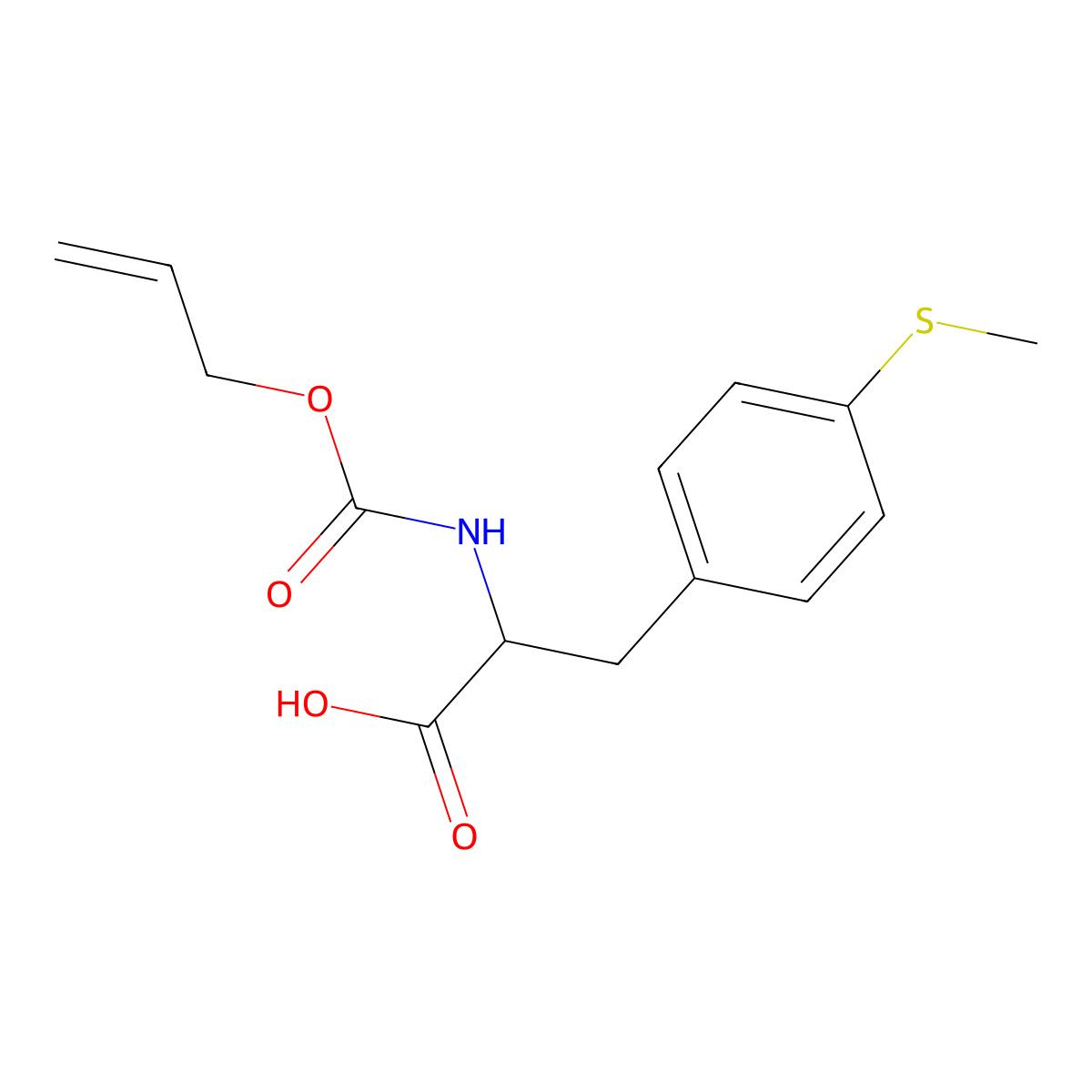3-[4-(Methylsulfanyl)phenyl]-2-{[(prop-2-en-1-yloxy)carbonyl]amino}propanoic acid molecular structure, CAS 2680572-87-4