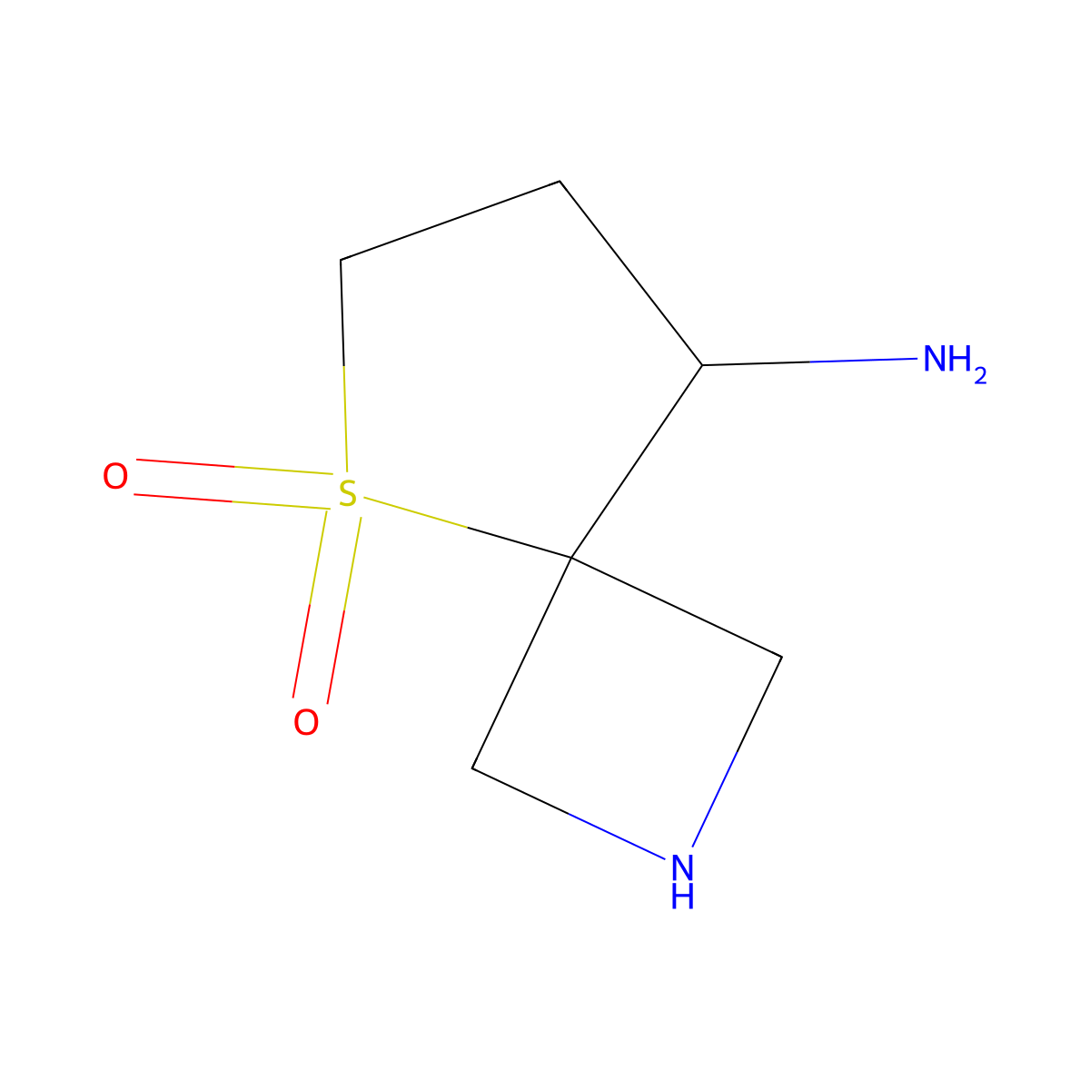 8-Amino-5lambda6-thia-2-azaspiro[3.4]octane-5,5-dione molecular structure, CAS 2680573-23-1
