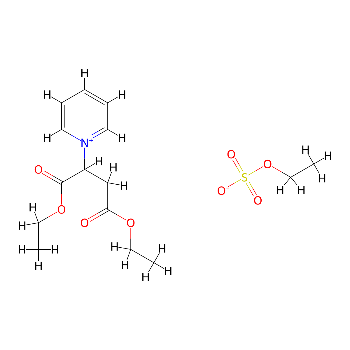 1-(1,4-Diethoxy-1,4-dioxobutan-2-yl)pyridin-1-ium ethyl sulfate molecular structure, CAS 2680577-10-8