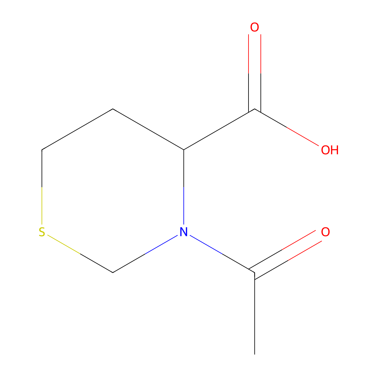 3-Acetyl-1,3-thiazinane-4-carboxylic acid molecular structure, CAS 2680585-40-2