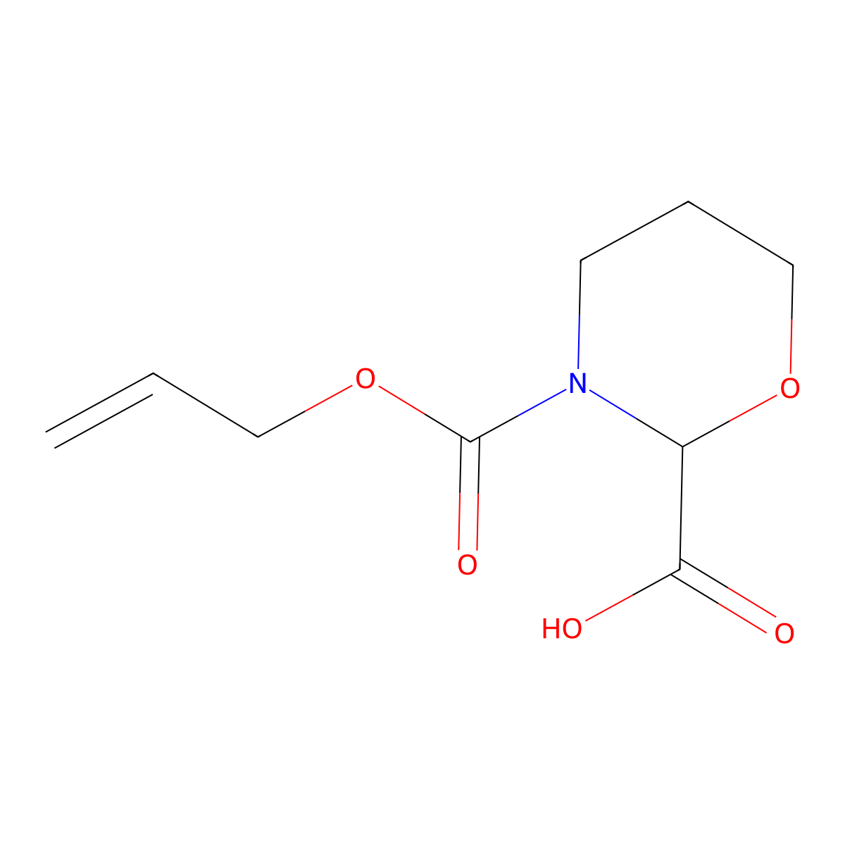 3-[(Prop-2-en-1-yloxy)carbonyl]-1,3-oxazinane-2-carboxylic acid molecular structure, CAS 2680586-03-0