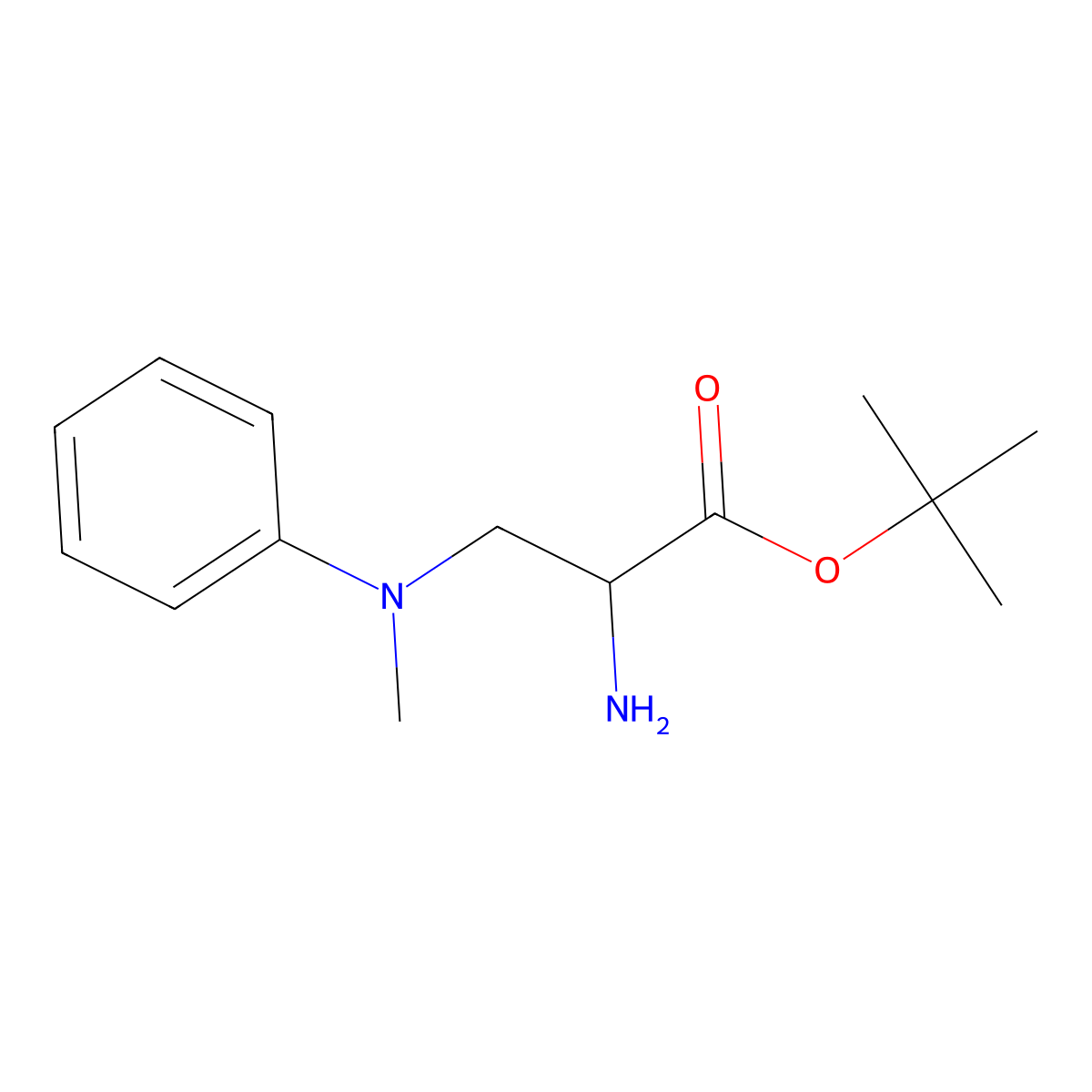 Tert-butyl 2-amino-3-[methyl(phenyl)amino]propanoate molecular structure, CAS 2680586-30-3