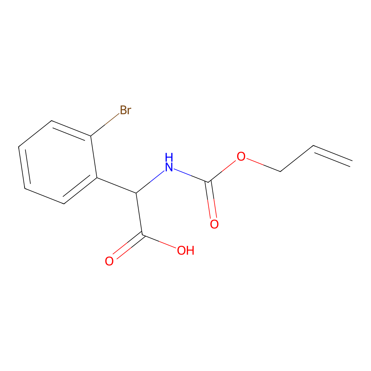 2-(2-Bromophenyl)-2-{[(prop-2-en-1-yloxy)carbonyl]amino}acetic acid molecular structure, CAS 2680586-65-4