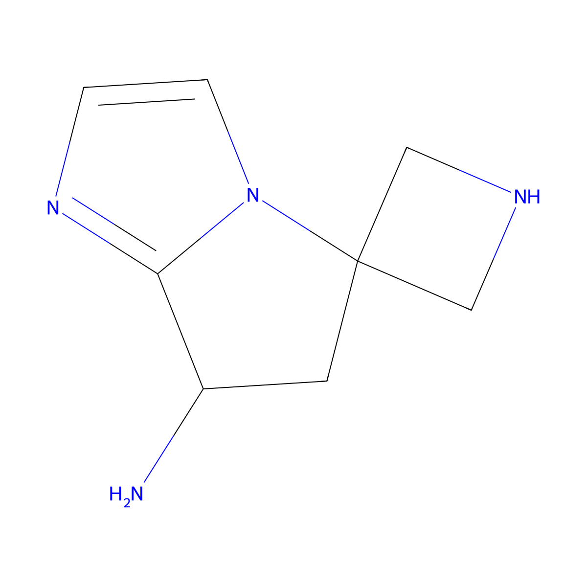 6',7'-Dihydrospiro[azetidine-3,5'-pyrrolo[1,2-a]imidazol]-7'-amine molecular structure, CAS 2680587-00-0