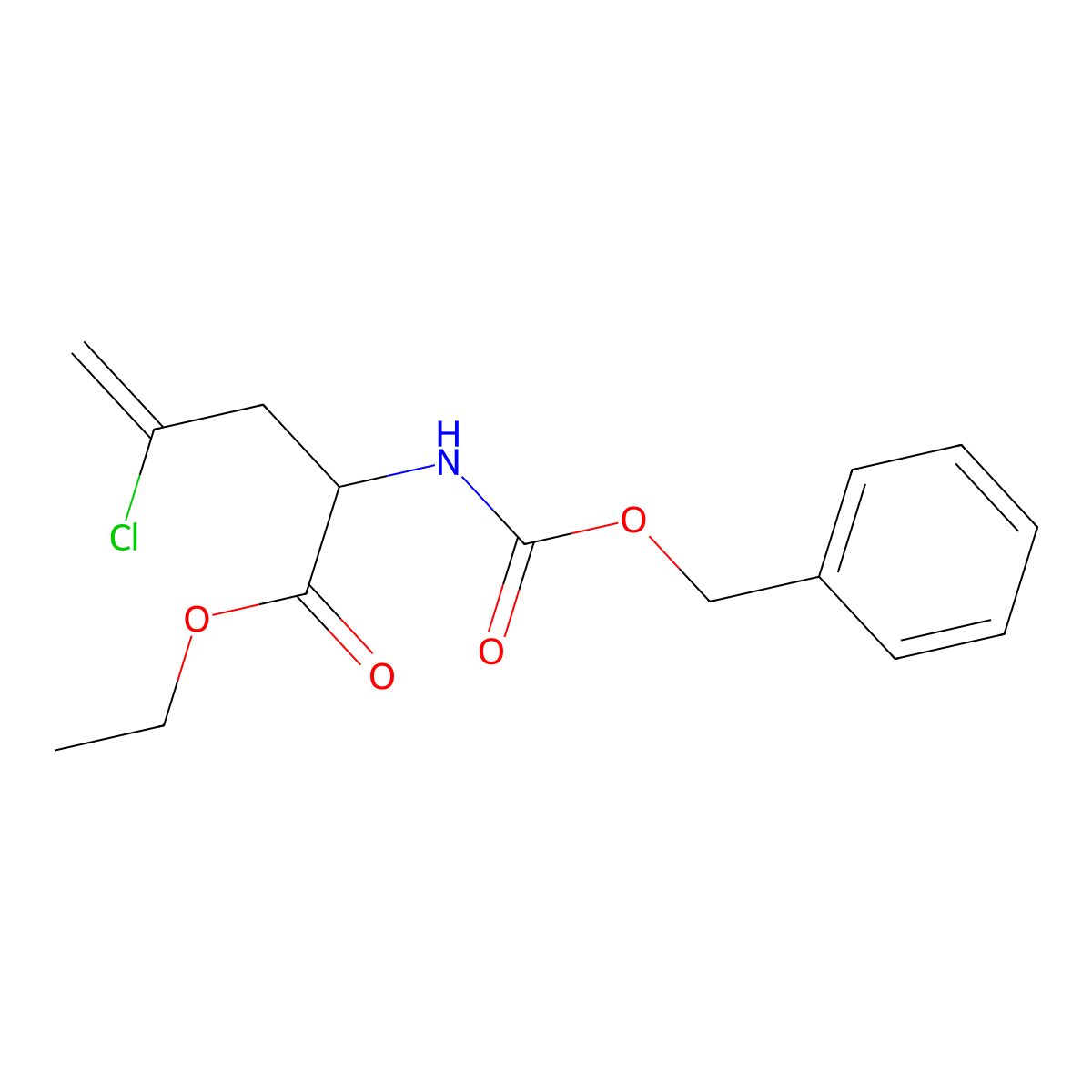 Ethyl 2-{[(benzyloxy)carbonyl]amino}-4-chloropent-4-enoate molecular structure, CAS 2680587-09-9