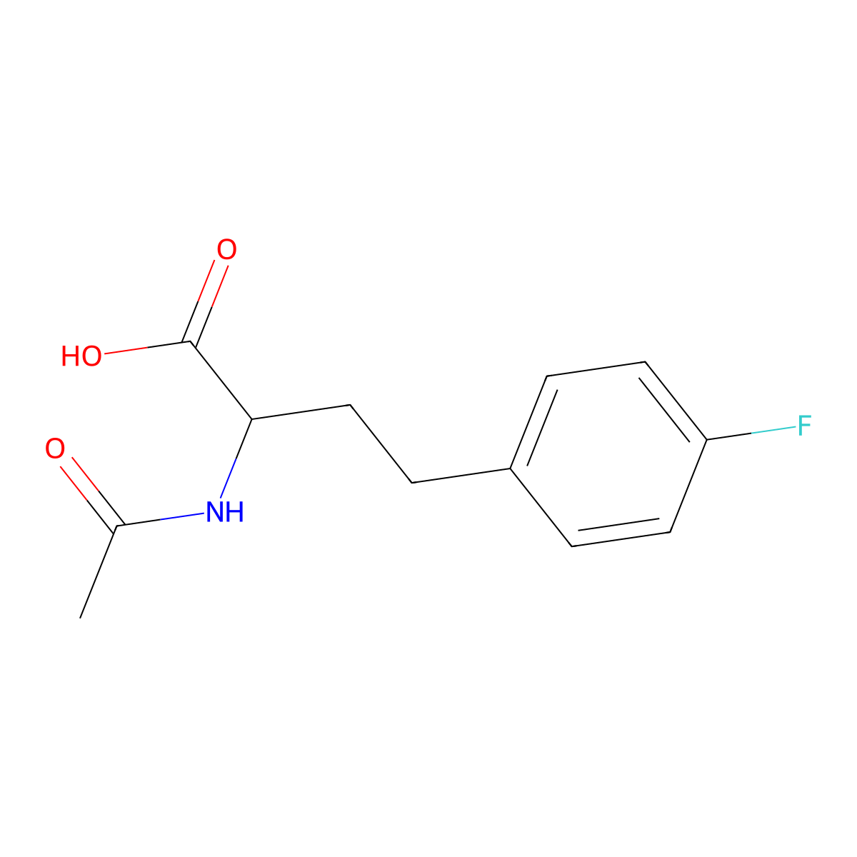 2-Acetamido-4-(4-fluorophenyl)butanoic acid molecular structure, CAS 2680587-30-6