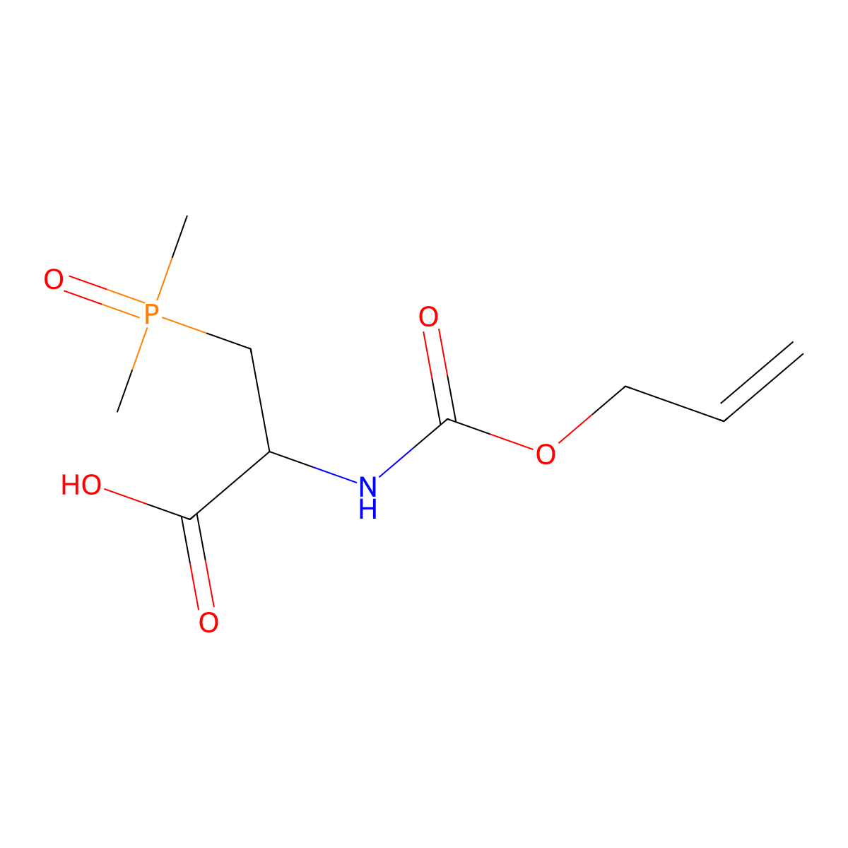 3-(Dimethylphosphoryl)-2-{[(prop-2-en-1-yloxy)carbonyl]amino}propanoic acid molecular structure, CAS 2680598-50-7