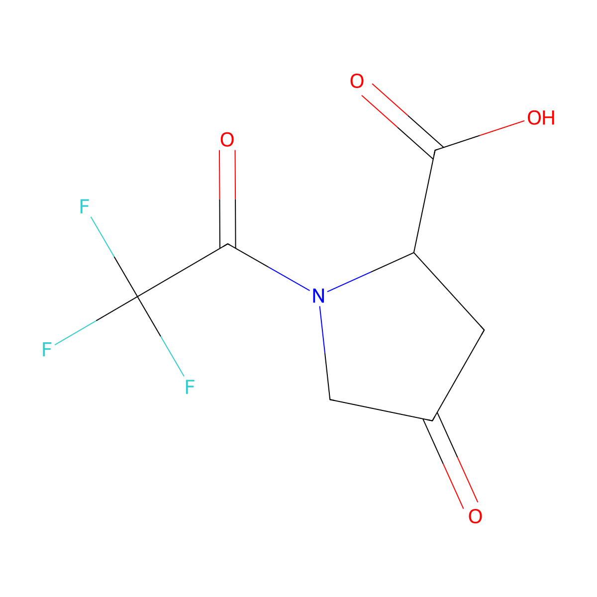 4-Oxo-1-(2,2,2-trifluoroacetyl)pyrrolidine-2-carboxylic acid molecular structure, CAS 2680598-58-5