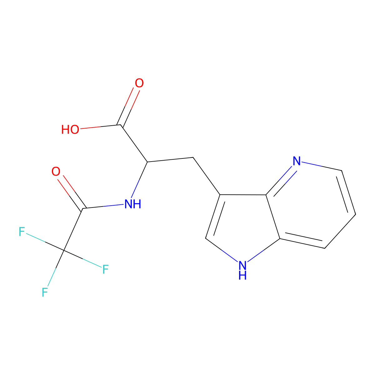 3-{1H-pyrrolo[3,2-b]pyridin-3-yl}-2-(2,2,2-trifluoroacetamido)propanoic acid molecular structure, CAS 2680598-70-1