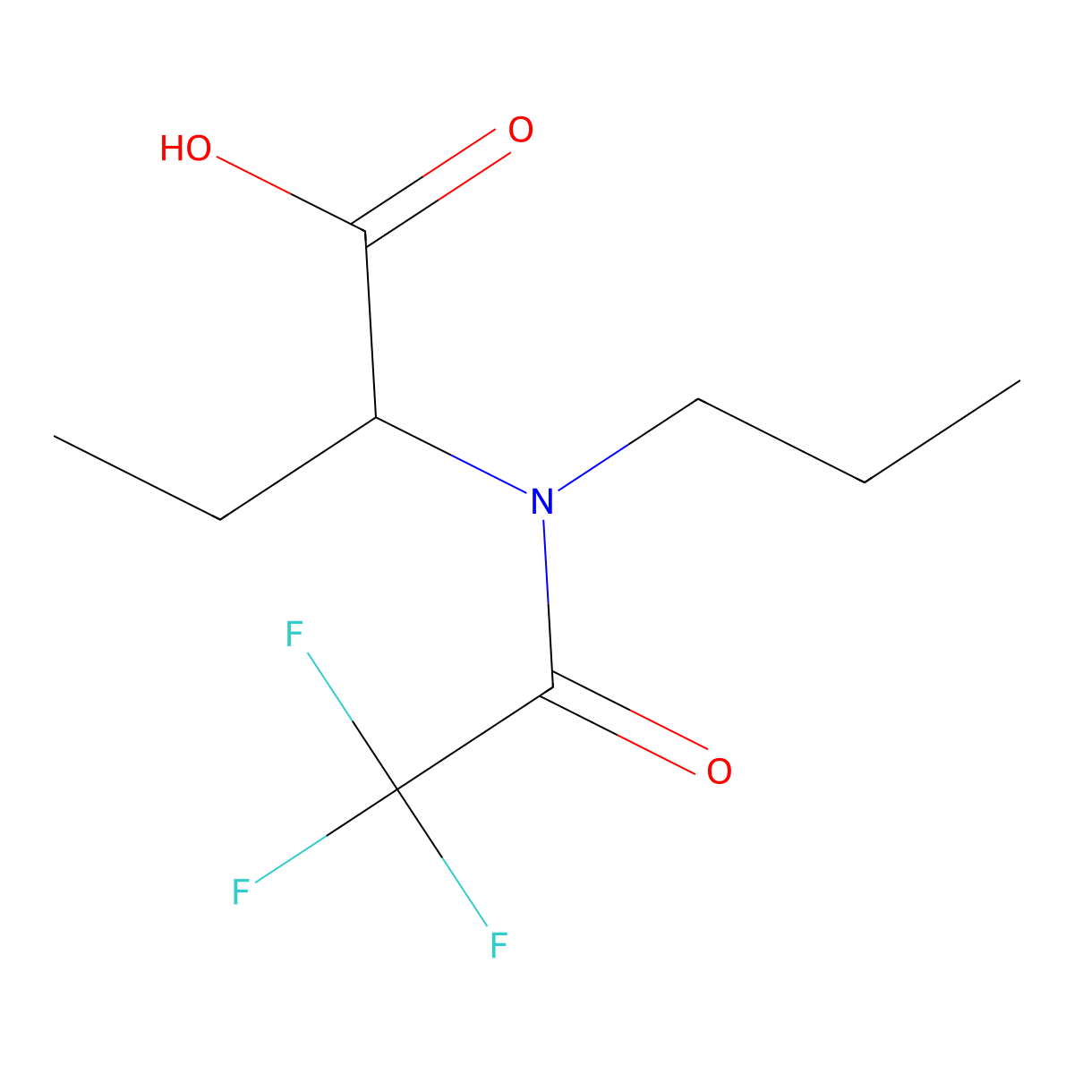 2-(2,2,2-trifluoro-N-propylacetamido)butanoic acid molecular structure, CAS 2680598-97-2