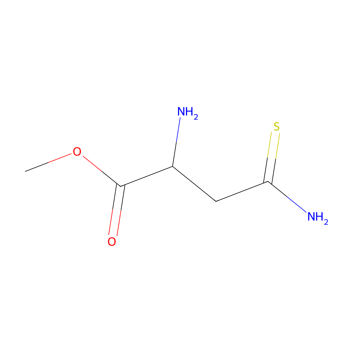 Methyl 2-amino-3-carbamothioylpropanoate molecular structure, CAS 2680599-27-1