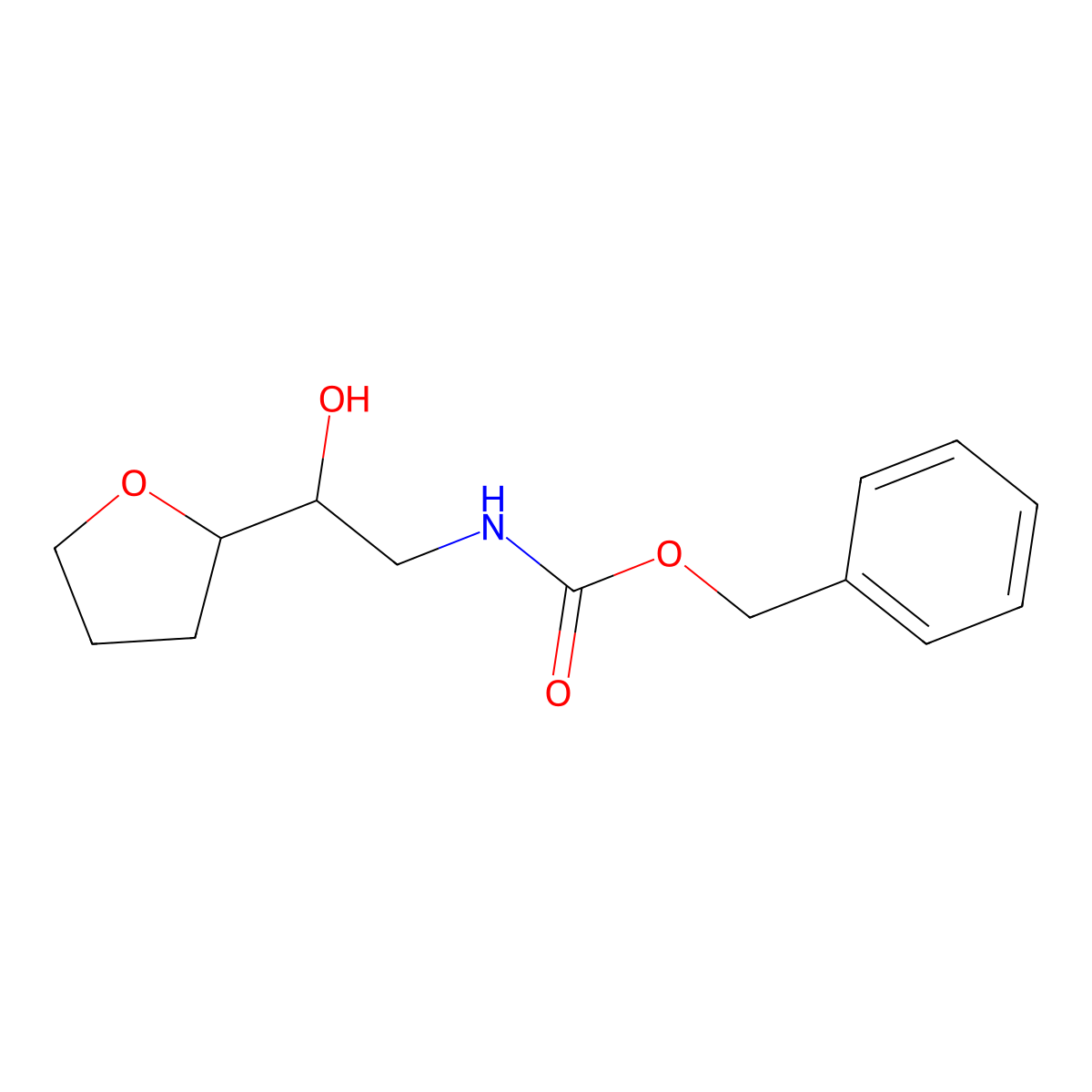 benzyl N-[2-hydroxy-2-(oxolan-2-yl)ethyl]carbamate molecular structure, CAS 2680599-72-6