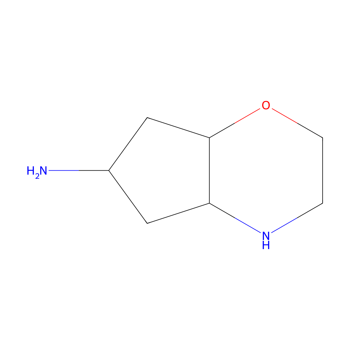 Octahydrocyclopenta[b][1,4]oxazin-6-amine molecular structure, CAS 2680599-96-4