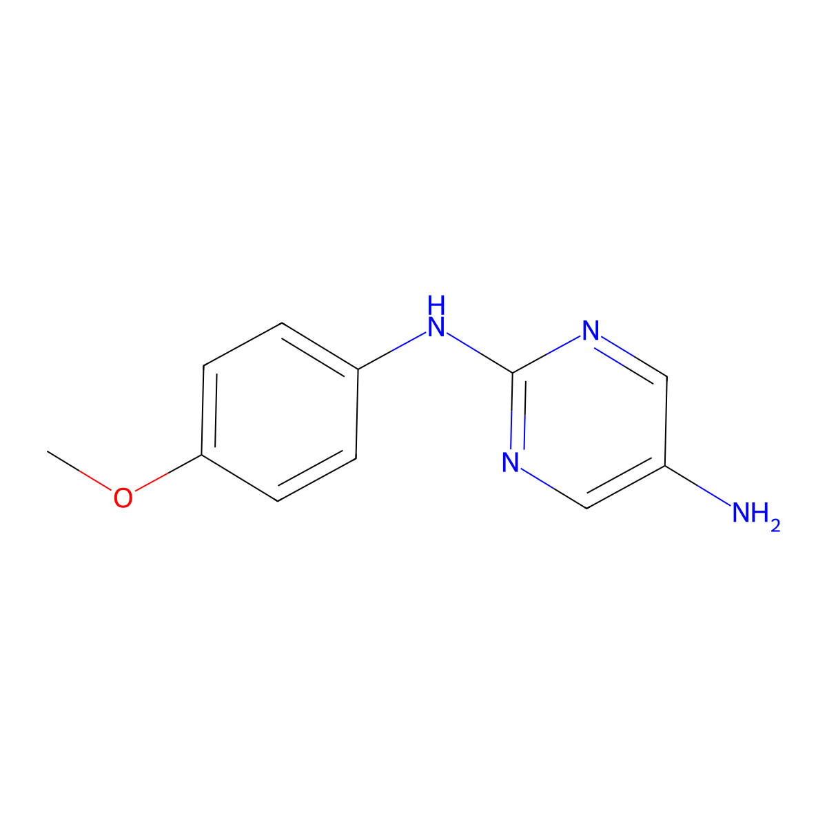 N2-(4-Methoxyphenyl)pyrimidine-2,5-diamine molecular structure, CAS 26806-77-9