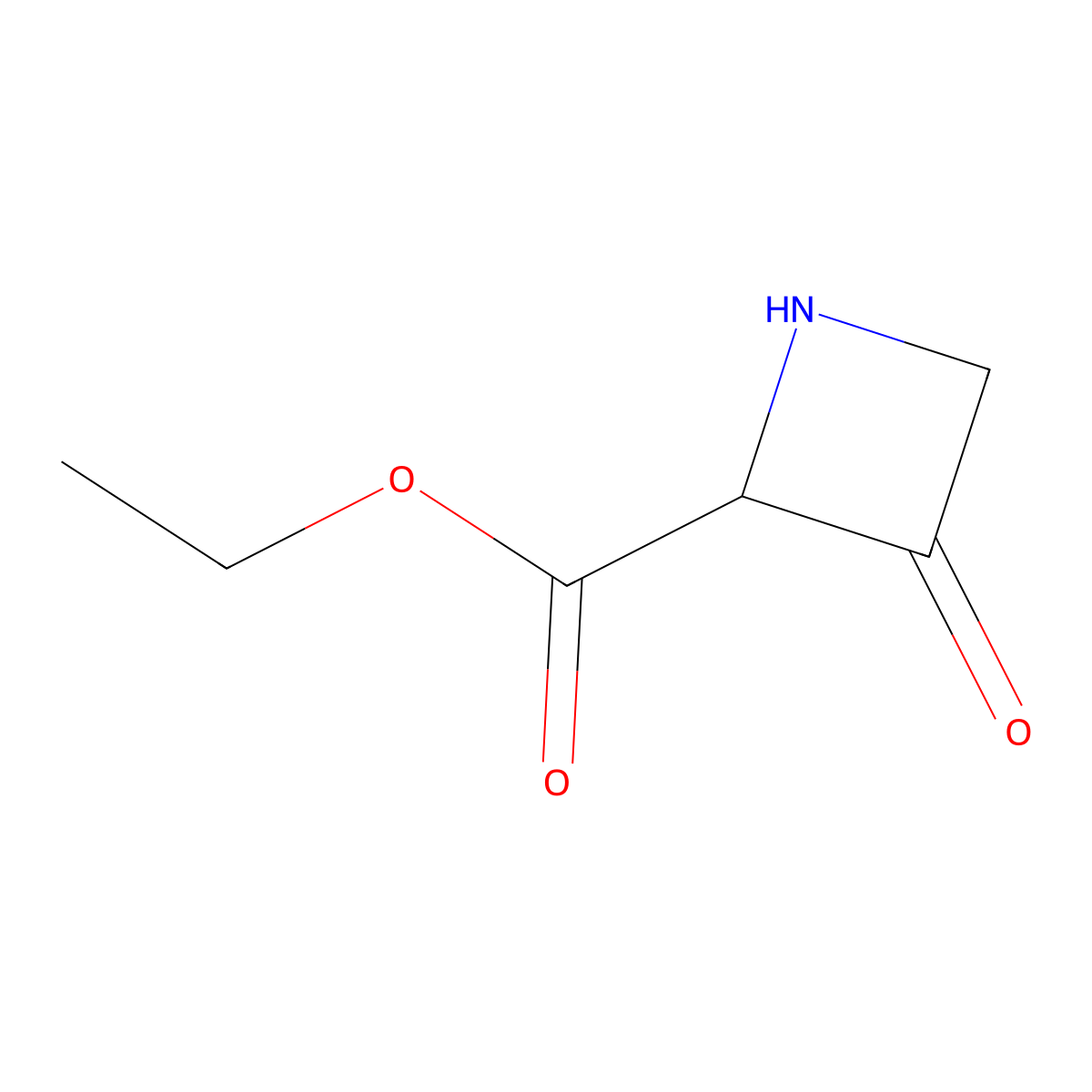 Ethyl 3-oxoazetidine-2-carboxylate molecular structure, CAS 2680600-06-8
