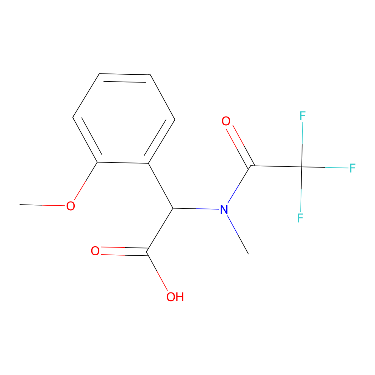 2-(2-methoxyphenyl)-2-(2,2,2-trifluoro-N-methylacetamido)acetic acid molecular structure, CAS 2680605-93-8