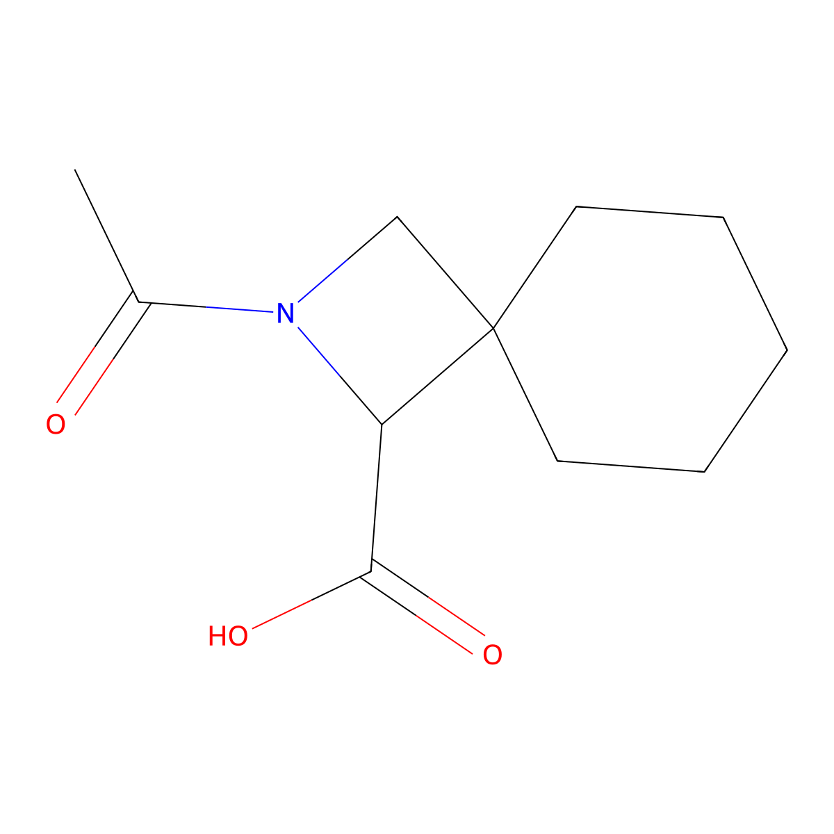 2-Acetyl-2-azaspiro[3.5]nonane-1-carboxylic acid molecular structure, CAS 2680606-03-3