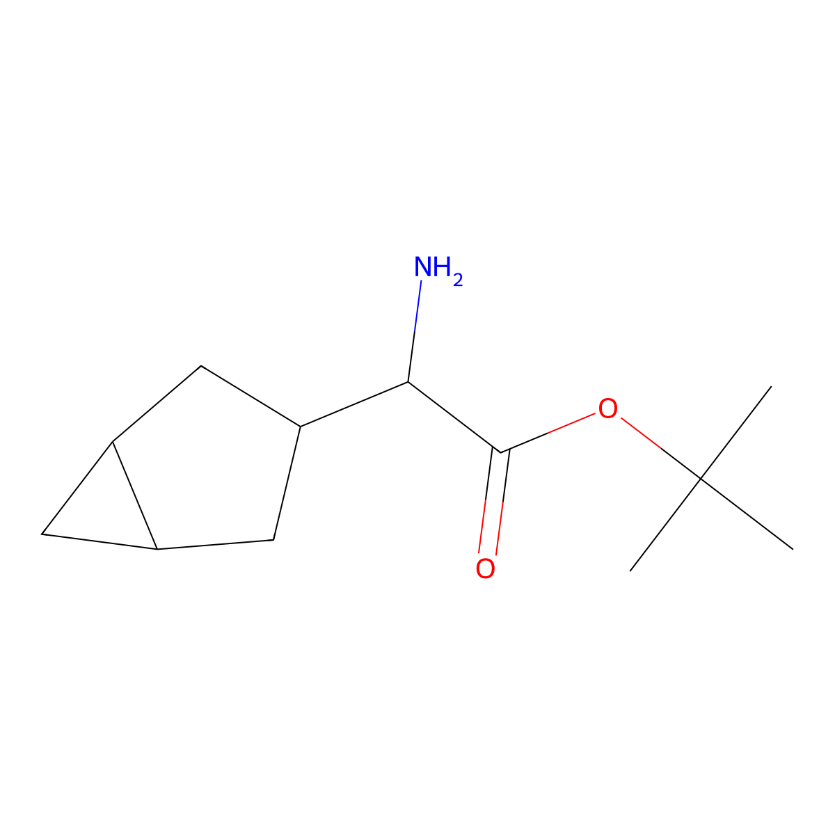 Tert-butyl 2-amino-2-{bicyclo[3.1.0]hexan-3-yl}acetate molecular structure, CAS 2680606-09-9