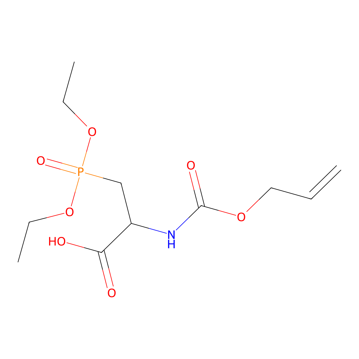 3-(Diethoxyphosphoryl)-2-{[(prop-2-en-1-yloxy)carbonyl]amino}propanoic acid molecular structure, CAS 2680606-17-9