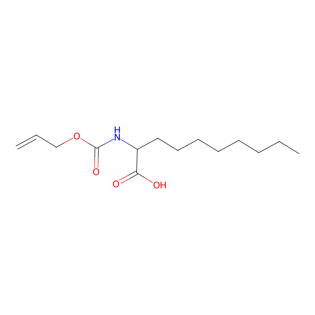 2-{[(Prop-2-en-1-yloxy)carbonyl]amino}decanoic acid molecular structure, CAS 2680606-30-6