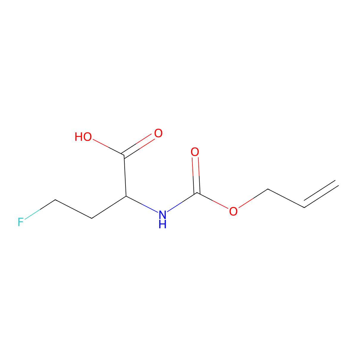 4-Fluoro-2-{[(prop-2-en-1-yloxy)carbonyl]amino}butanoic acid molecular structure, CAS 2680606-80-6
