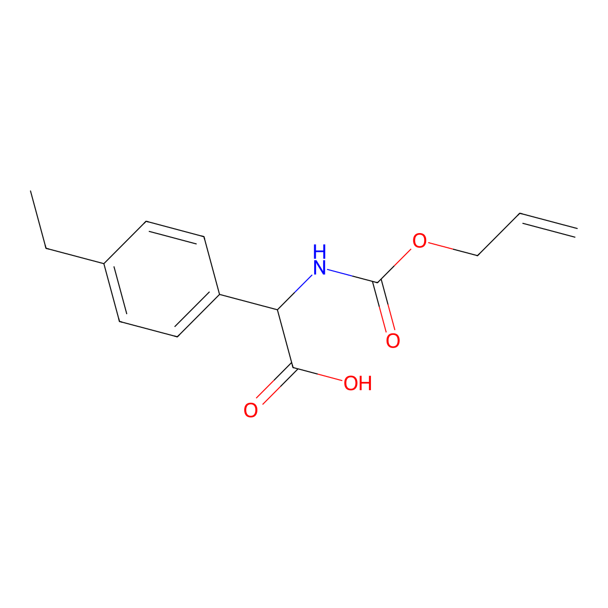 2-(4-Ethylphenyl)-2-{[(prop-2-en-1-yloxy)carbonyl]amino}acetic acid molecular structure, CAS 2680606-83-9