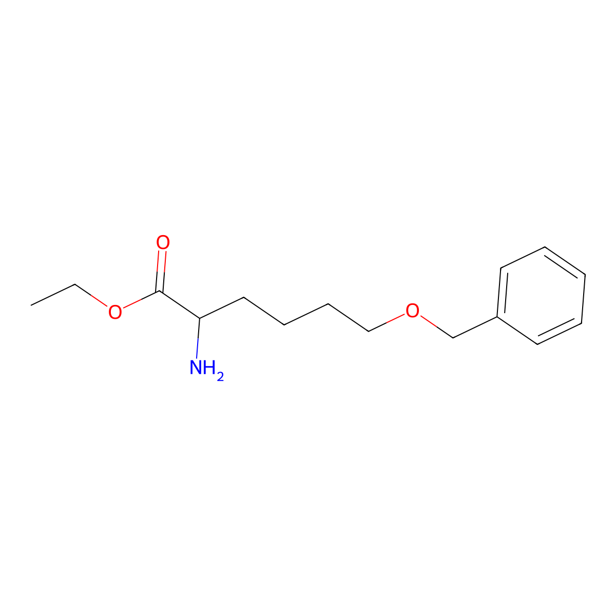 Ethyl 2-amino-6-(benzyloxy)hexanoate molecular structure, CAS 2680606-91-9