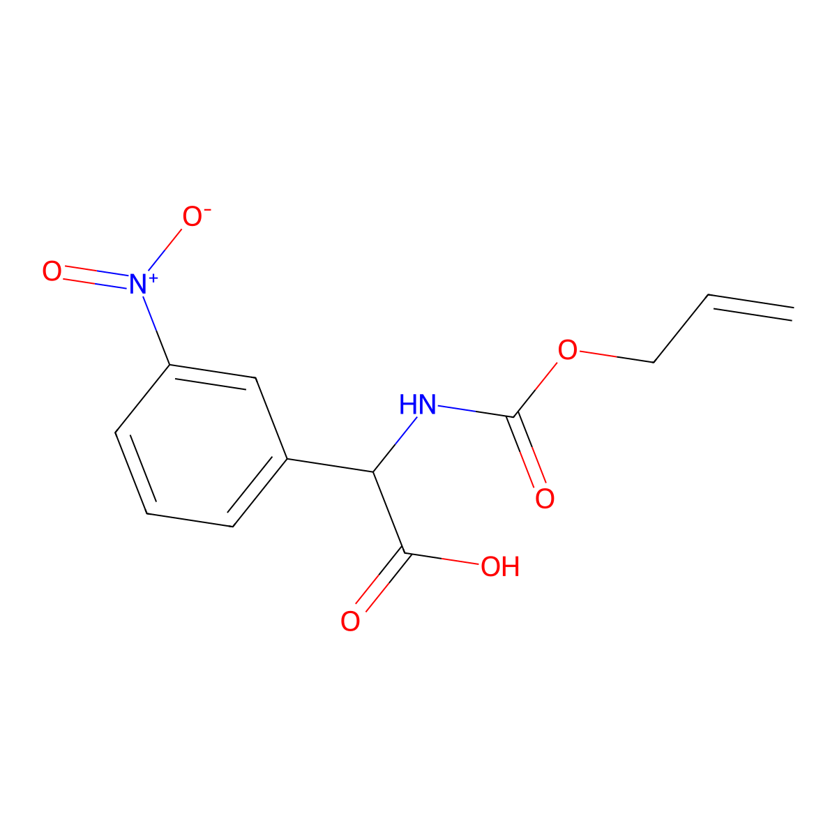 2-(3-Nitrophenyl)-2-{[(prop-2-en-1-yloxy)carbonyl]amino}acetic acid molecular structure, CAS 2680606-95-3