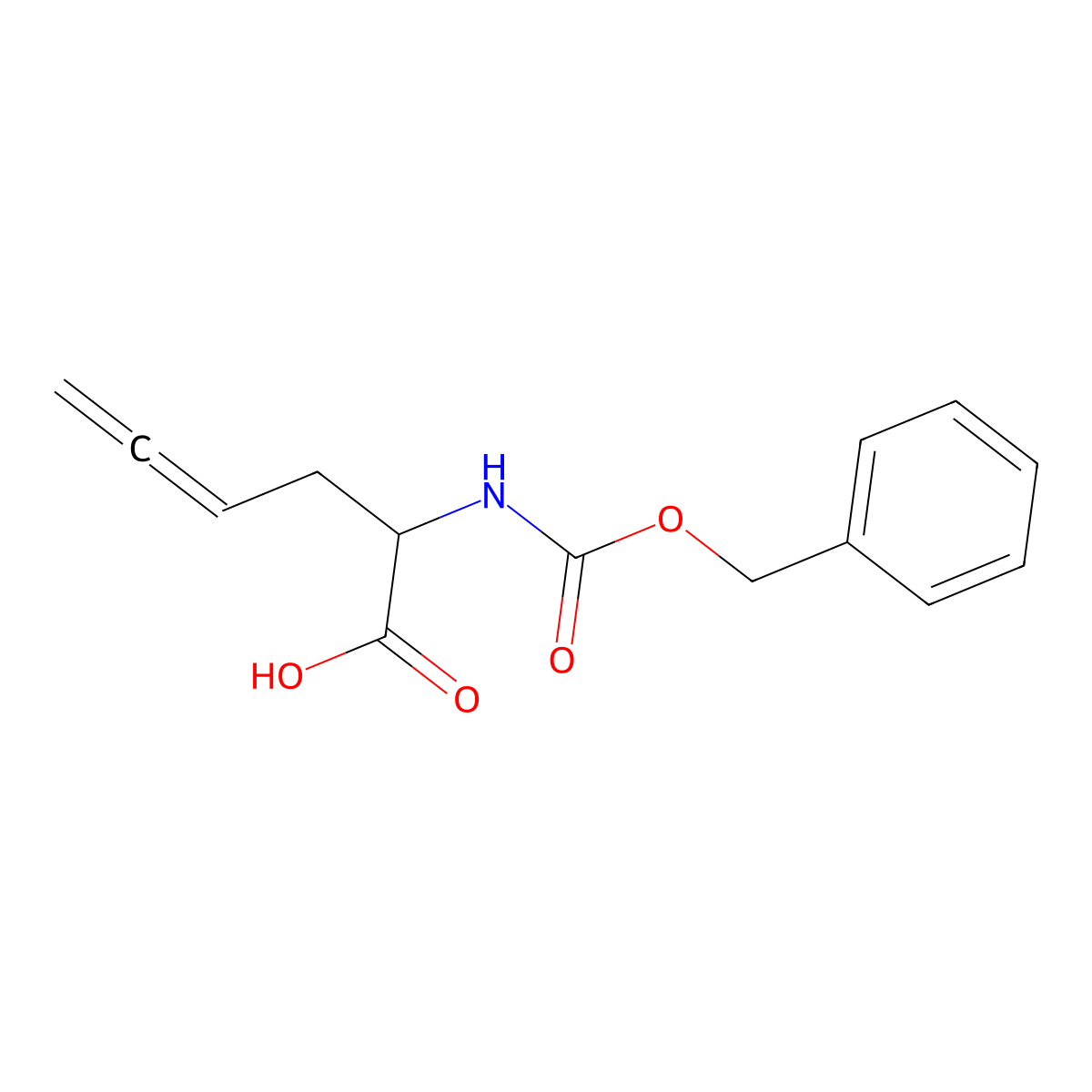 2-{[(Benzyloxy)carbonyl]amino}hexa-4,5-dienoic acid molecular structure, CAS 2680607-17-2