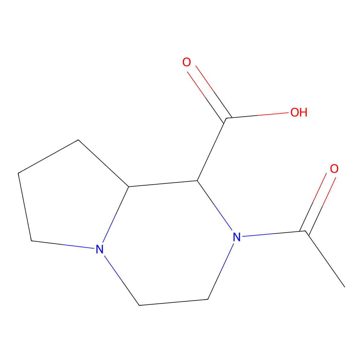 2-Acetyl-octahydropyrrolo[1,2-a]pyrazine-1-carboxylic acid molecular structure, CAS 2680611-37-2
