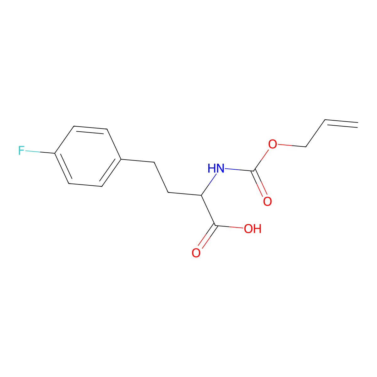 4-(4-Fluorophenyl)-2-{[(prop-2-en-1-yloxy)carbonyl]amino}butanoic acid molecular structure, CAS 2680611-73-6