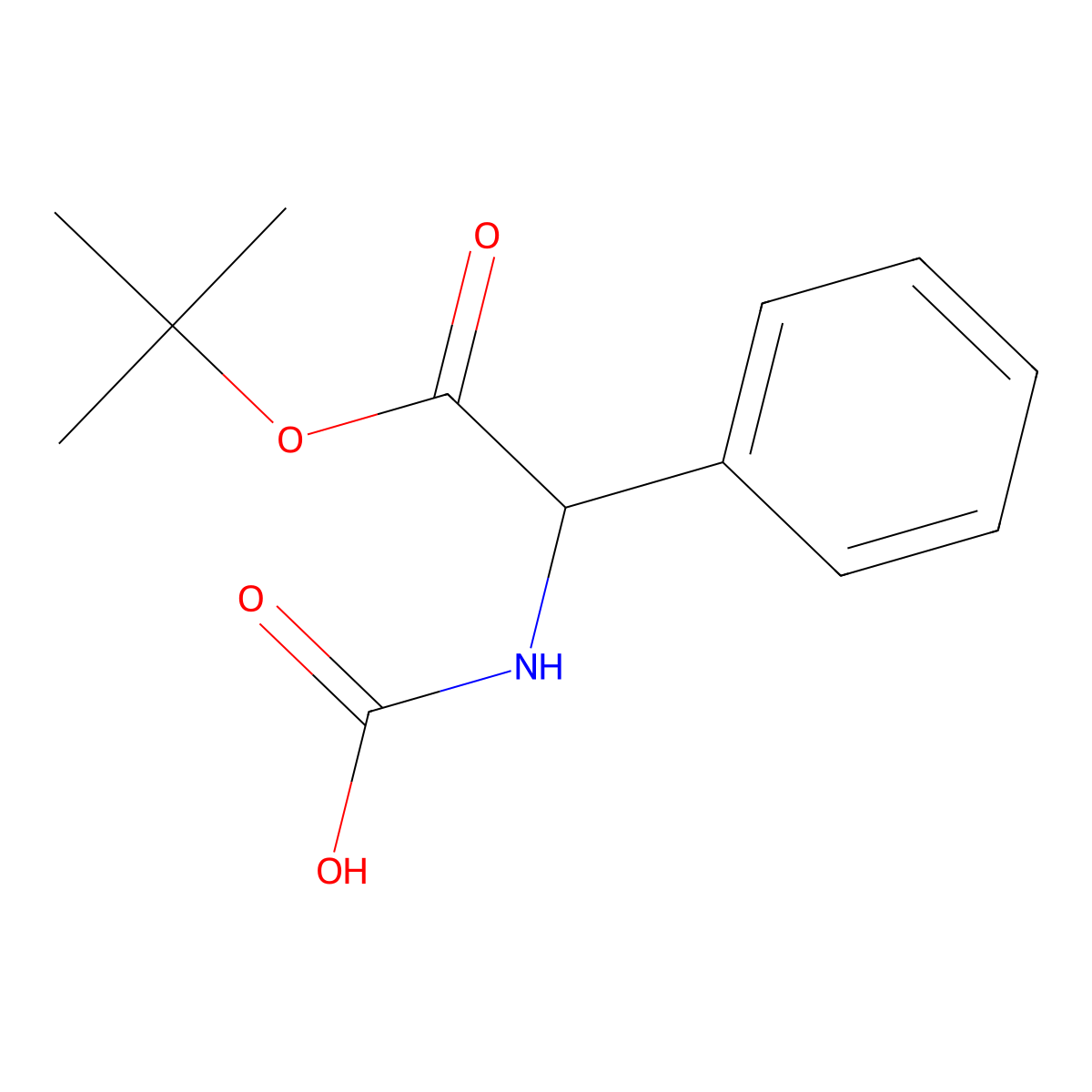 [2-(Tert-butoxy)-2-oxo-1-phenylethyl]carbamic acid molecular structure, CAS 2680612-73-9