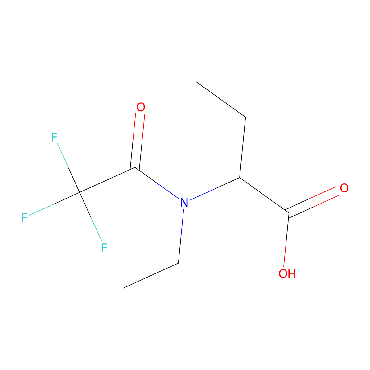 2-(N-ethyl-2,2,2-trifluoroacetamido)butanoic acid molecular structure, CAS 2680612-77-3