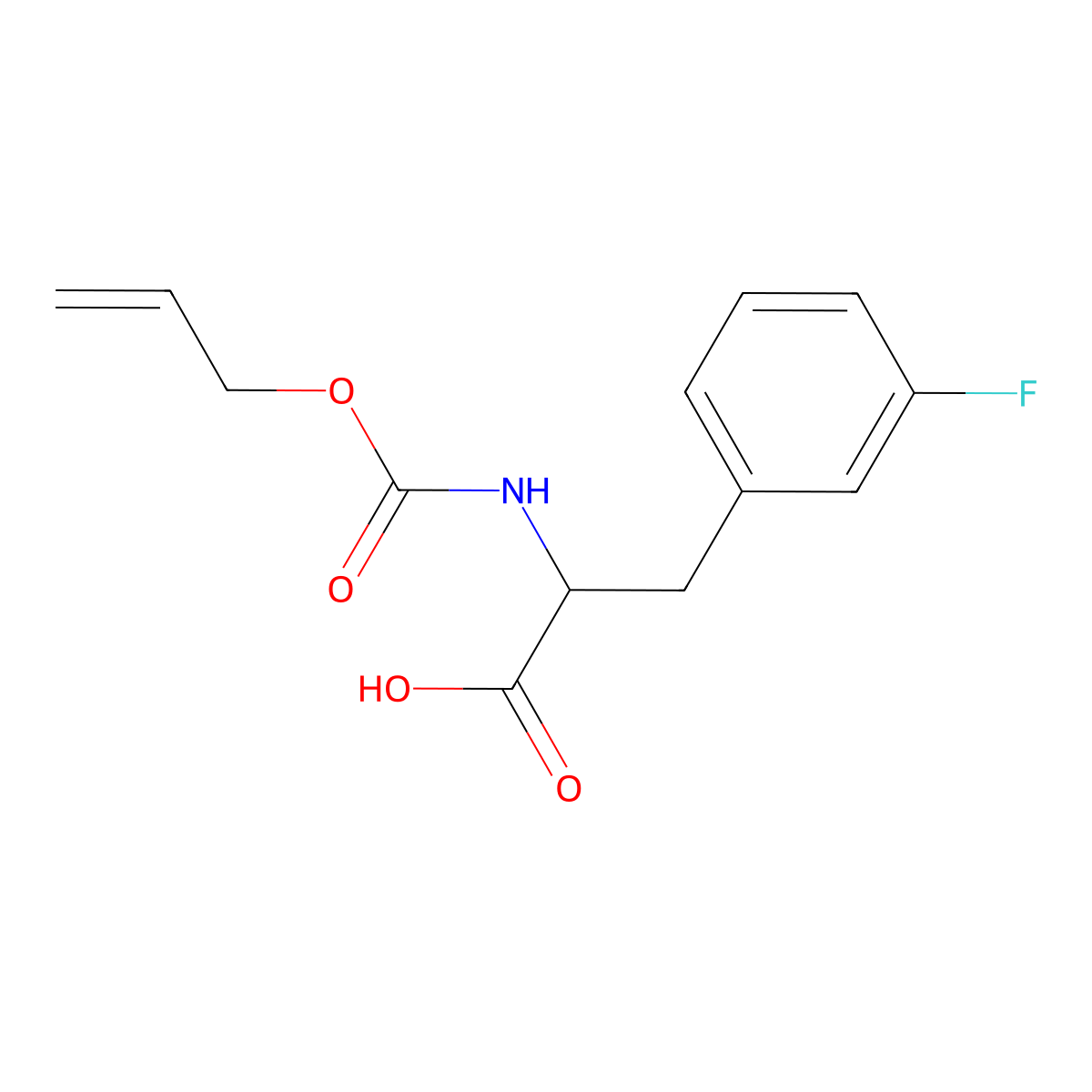 3-(3-Fluorophenyl)-2-{[(prop-2-en-1-yloxy)carbonyl]amino}propanoic acid molecular structure, CAS 2680612-83-1