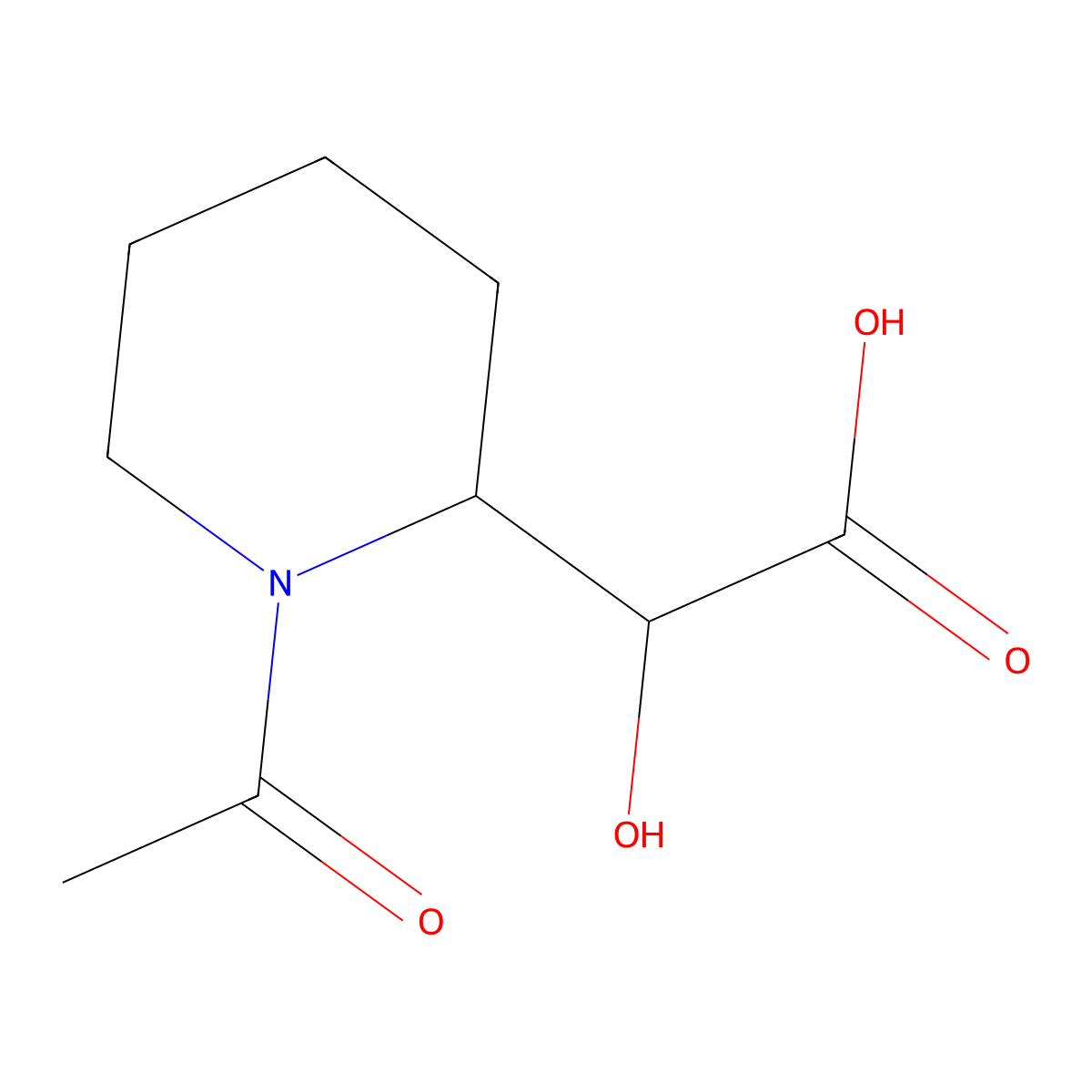 2-(1-Acetylpiperidin-2-yl)-2-hydroxyacetic acid molecular structure, CAS 2680613-01-6