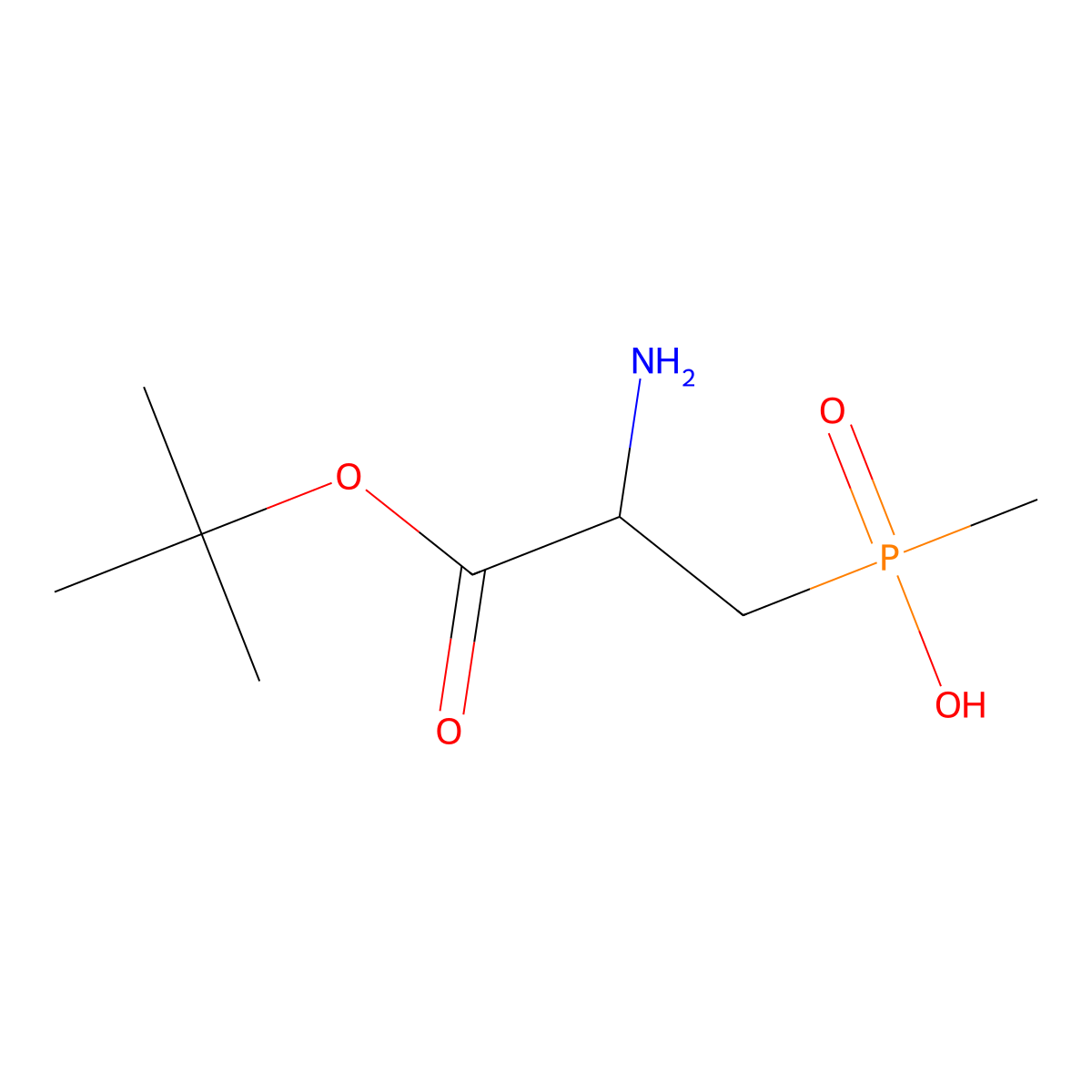 [2-Amino-3-(tert-butoxy)-3-oxopropyl](methyl)phosphinic acid molecular structure, CAS 2680614-06-4