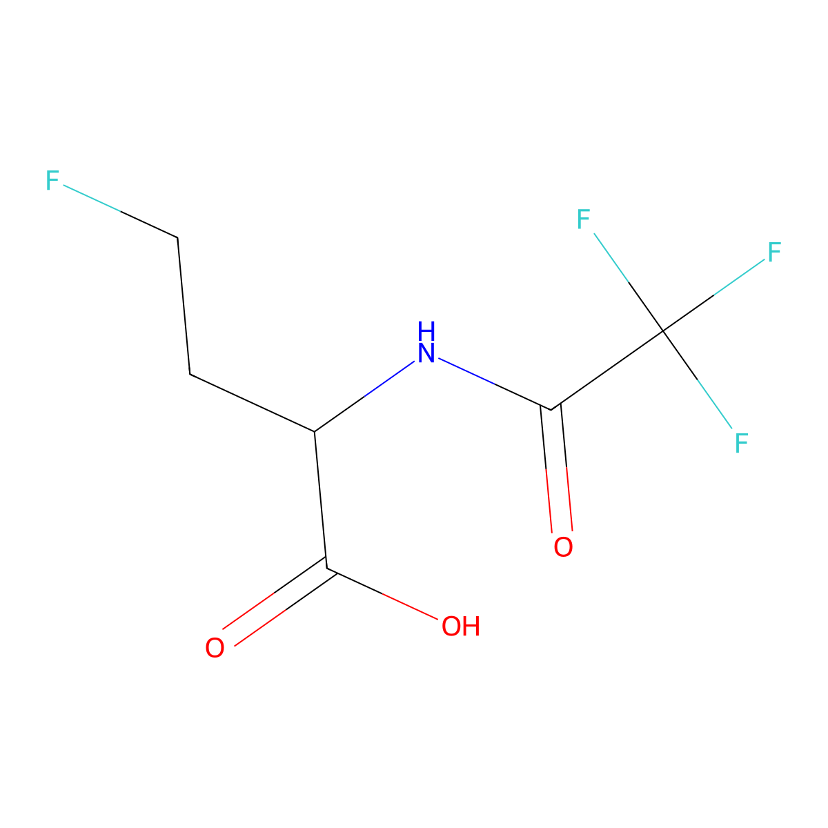 4-Fluoro-2-(trifluoroacetamido)butanoic acid molecular structure, CAS 2680614-11-1