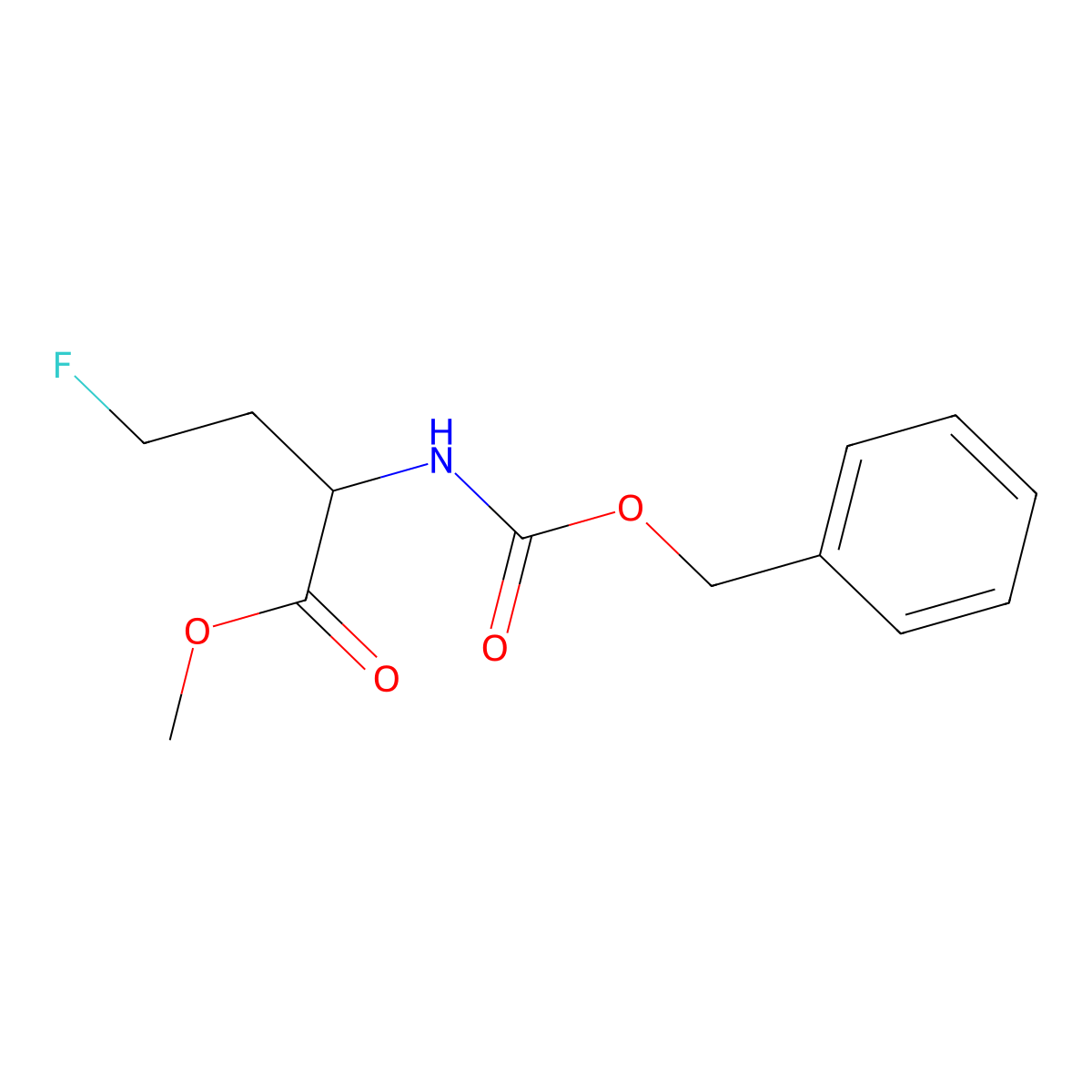 Methyl 2-{[(benzyloxy)carbonyl]amino}-4-fluorobutanoate molecular structure, CAS 2680614-32-6