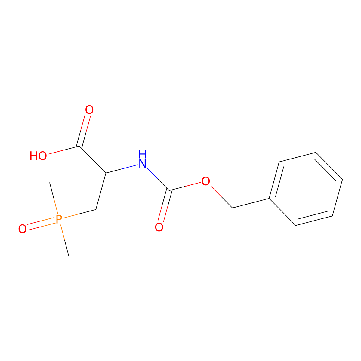 2-{[(Benzyloxy)carbonyl]amino}-3-(dimethylphosphoryl)propanoic acid molecular structure, CAS 2680614-61-1