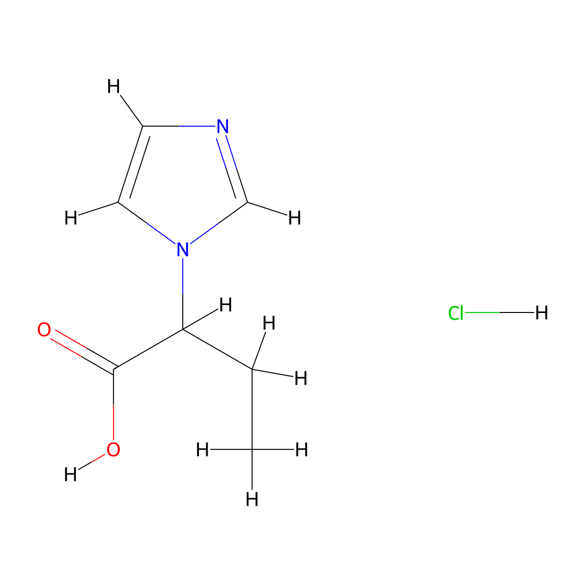 2-(1H-imidazol-1-yl)butanoic acid hydrochloride molecular structure, CAS 2680614-70-2
